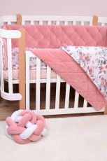 Дитячий постільний комплект Baby Veres Velour Powdery leaves (5 одиниць), бавовна-велюр